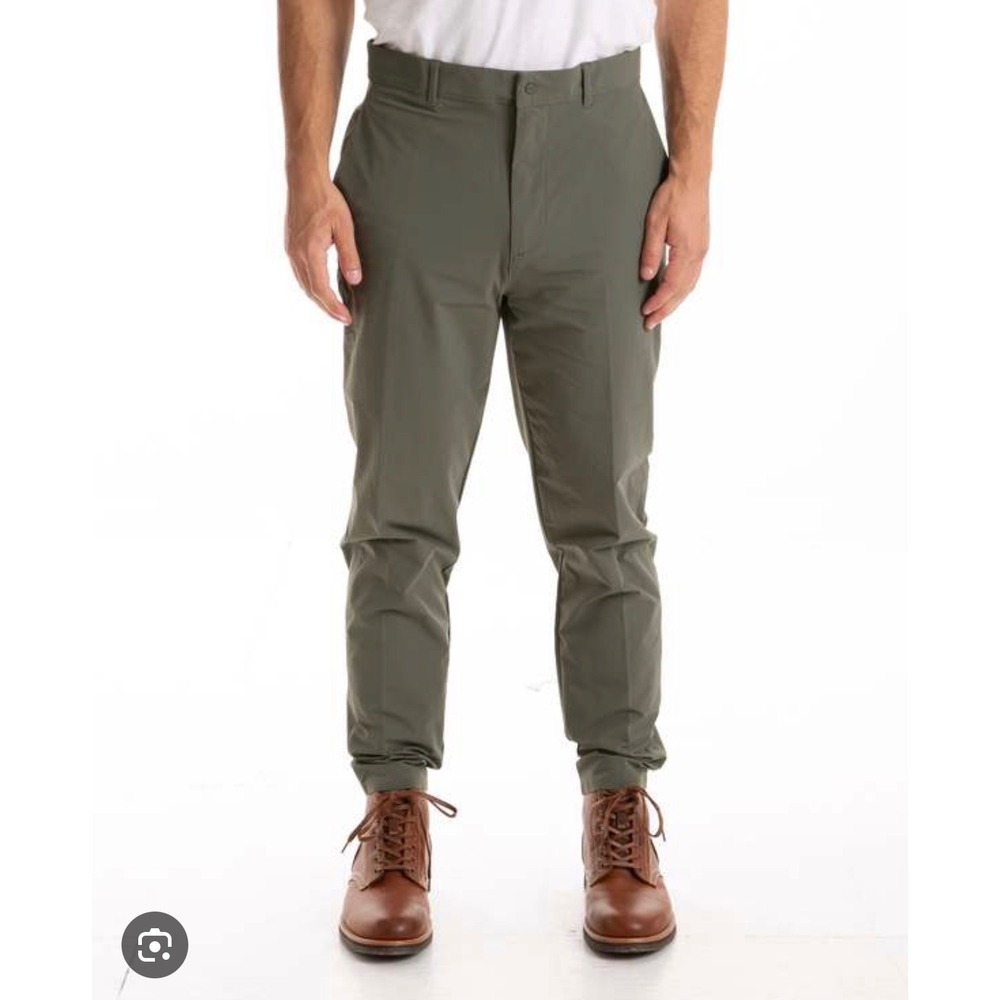 RLX Ralph Lauren On Course Performance Pants Mens 32 Olive Green Tapered Stretch